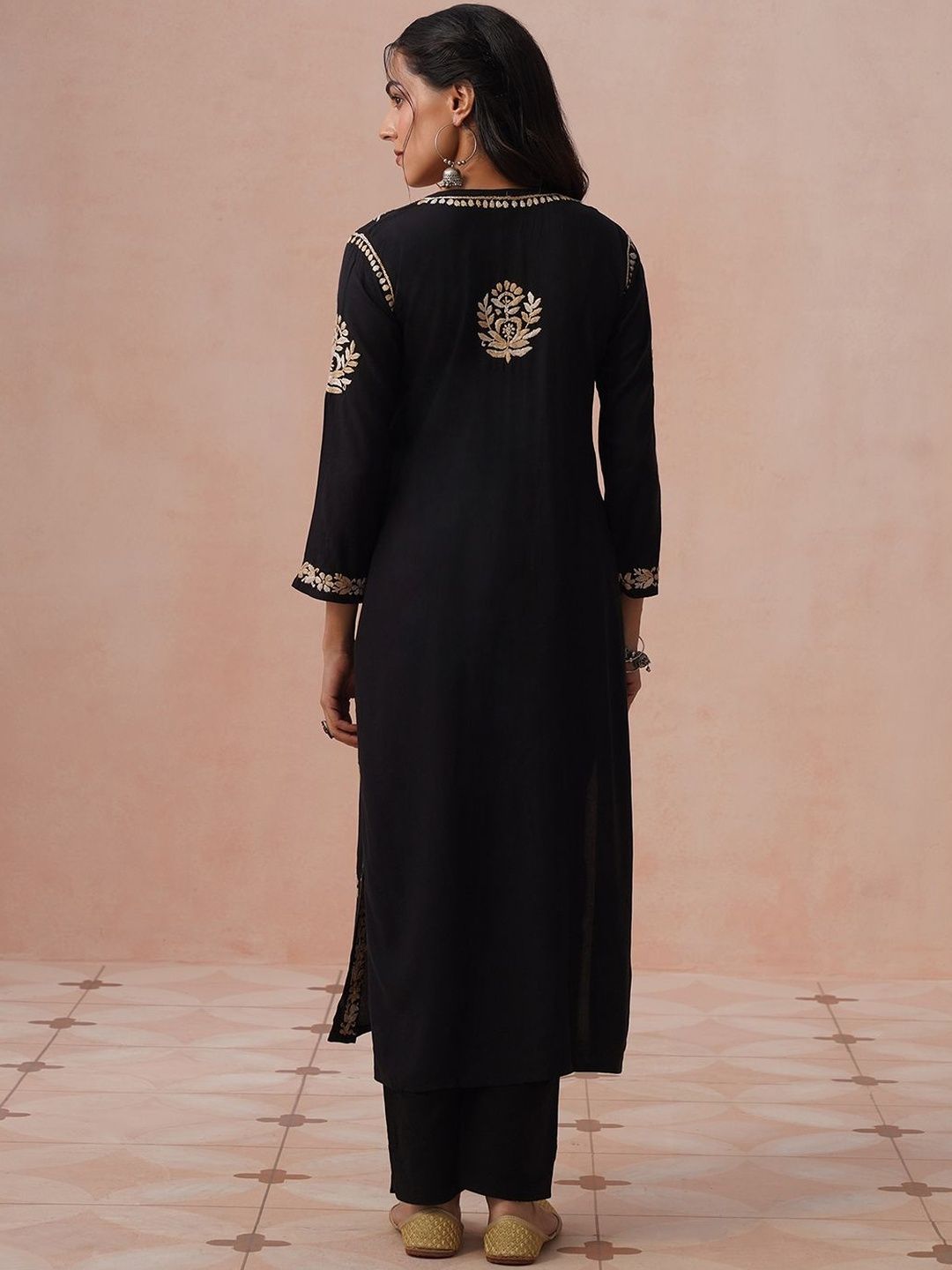 House of Chikankari Women Embroidered Thread Work Kurta