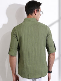 Thomas Scott Men Classic Slim Fit Opaque Casual Shirt