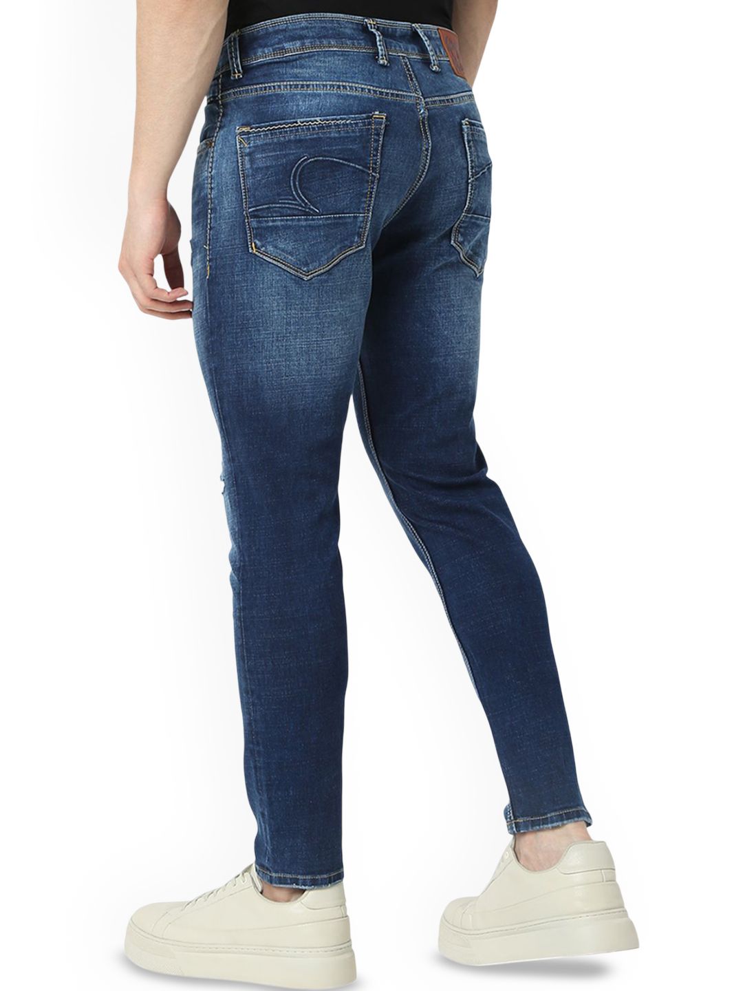 SPYKAR Men Slim Fit Mildly Distressed Heavy Fade Jeans
