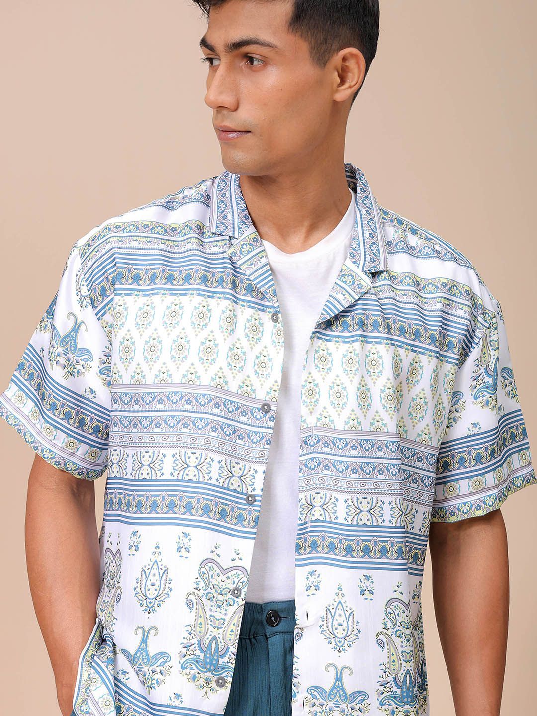 The Indian Garage Co Men Relaxed Fit Indie Printed Resortwear Shirt