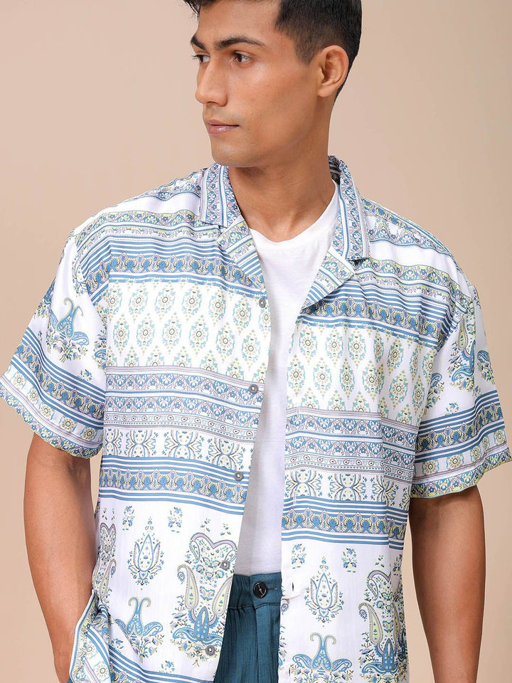 The Indian Garage Co Men Relaxed Fit Indie Printed Resortwear Shirt