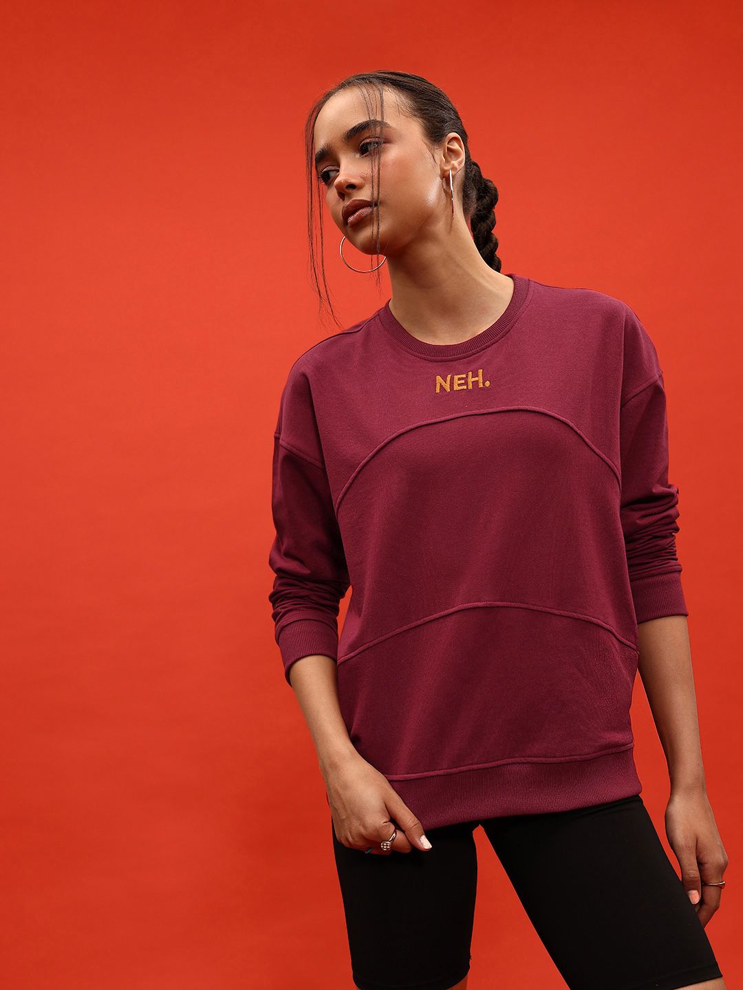 DressBerry Printed Detail Sweatshirt