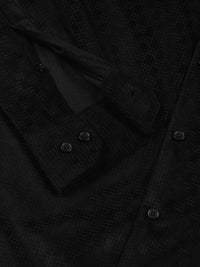 Thomas Scott Men Classic Spread Collar Textured Solid Slim Fit Casual Shirt