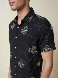 Thomas Scott Men Embroidered Regular Fit Casual Shirt