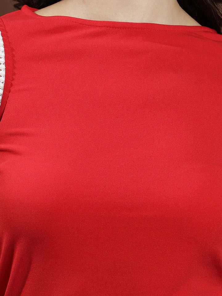 Athena Women Solid Boat Neck Top