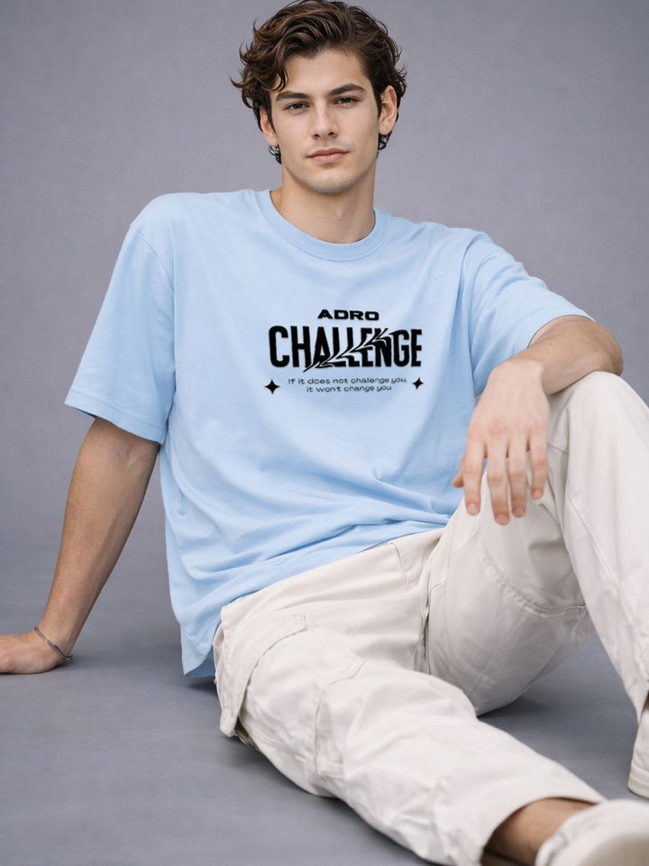 ADRO Men Printed Drop-Shoulder Sleeves T-shirt