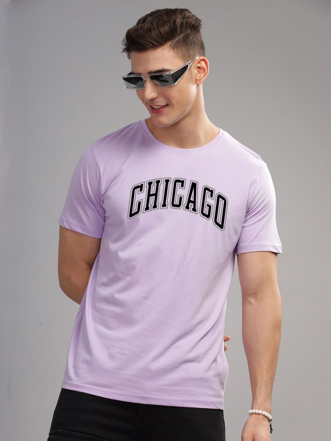 ADRO Men Typography Printed Raw Edge T-shirt