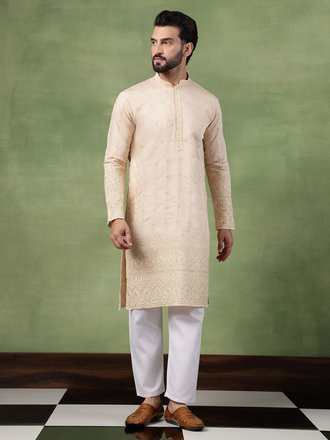 SOJANYA Kurta Labuci Sulam Lelaki