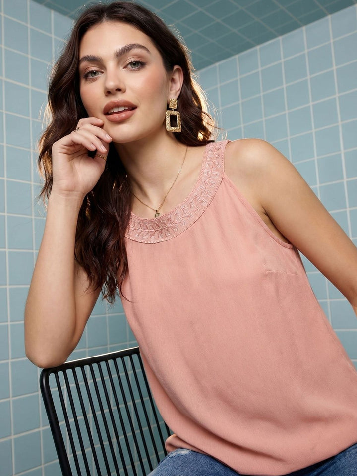 Mamicha Embellished Embroidered Top