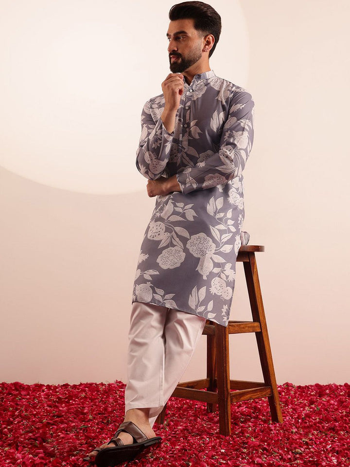 Anouk Men Floral Printed Regular Kurta with Pyjamas