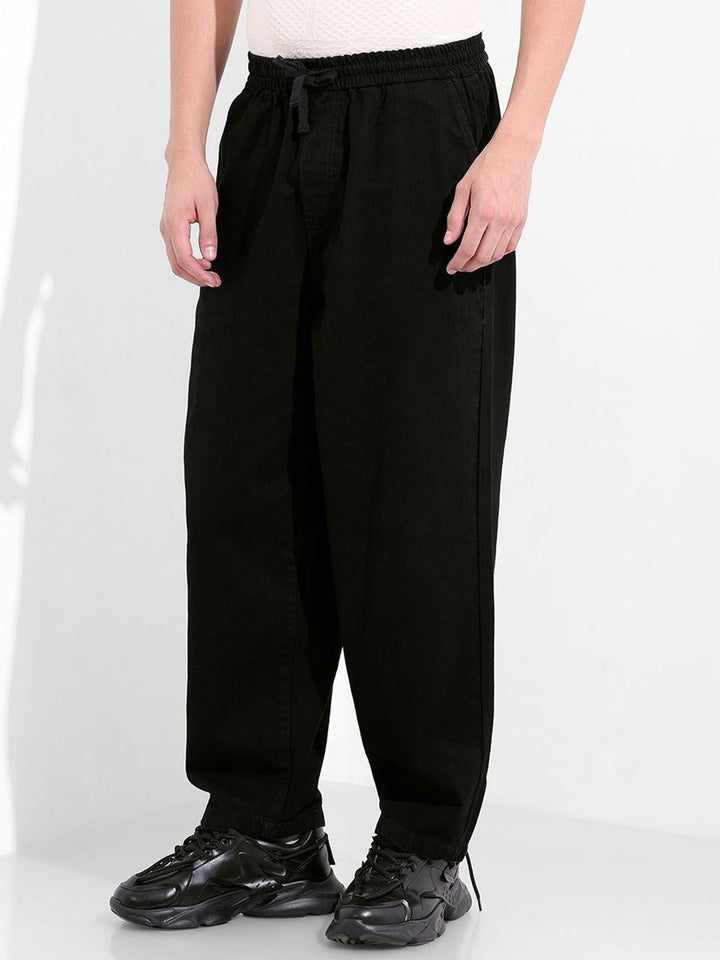 The Indian Garage Co. Men Pure Cotton Wide Leg Mid-Rise Jeans