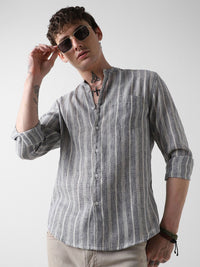 VASTRADO Men Slim Fit Multi Stripes Opaque Casual Shirt