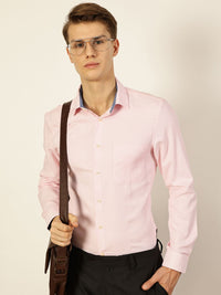 Thomas Scott Men Smart Cutaway Collar Micro Checked Cotton Formal Shirt