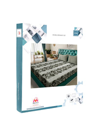 Myntra Elegant Homes Grey Floral 400 TC Set Cadar King Cotton 2.50 m x 2.25 m