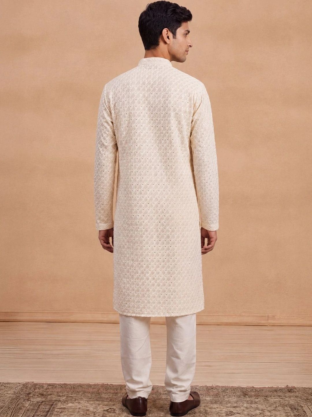 Rumah Chikankari Lelaki Sulam Kurta Chikankari