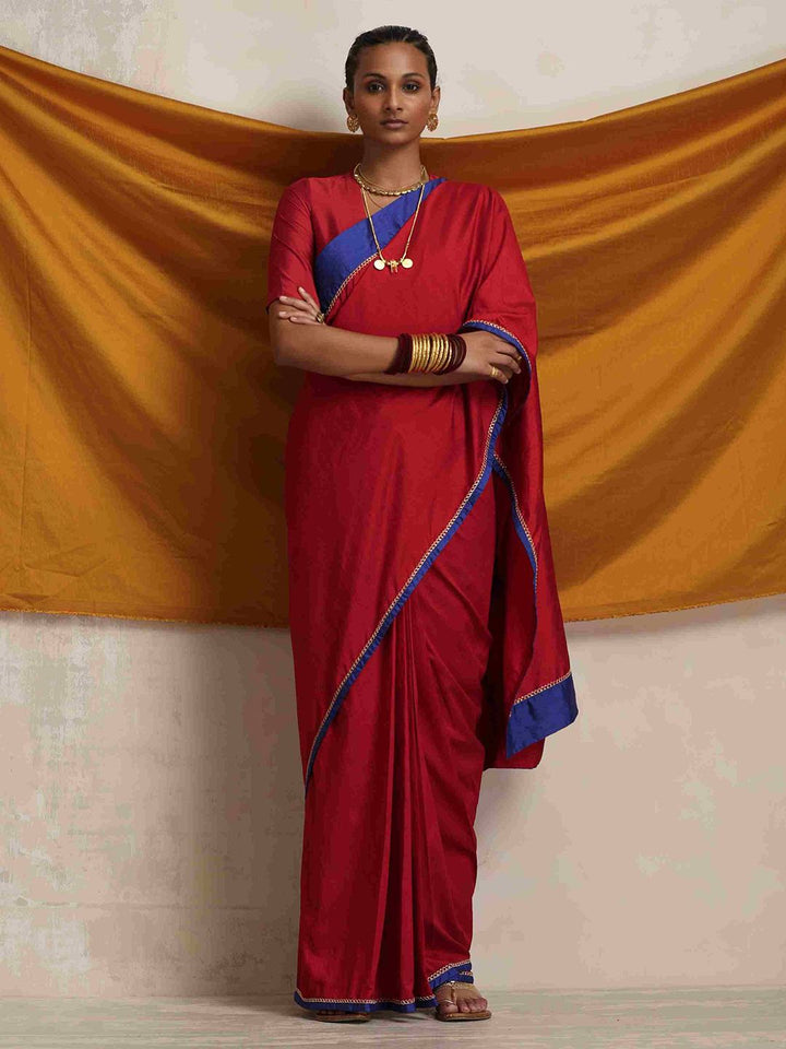 Truebrowns colourblocked siap memakai saree