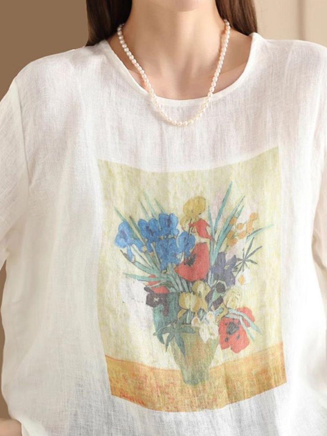DressBerry Women Floral Print Extended Sleeves Top