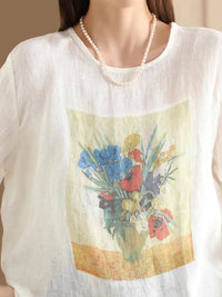 DressBerry Women Floral Print Extended Sleeves Top