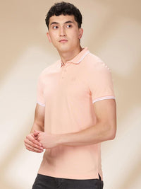 Being Human Men Solid Polo Collar Cotton Slim Fit T-shirt