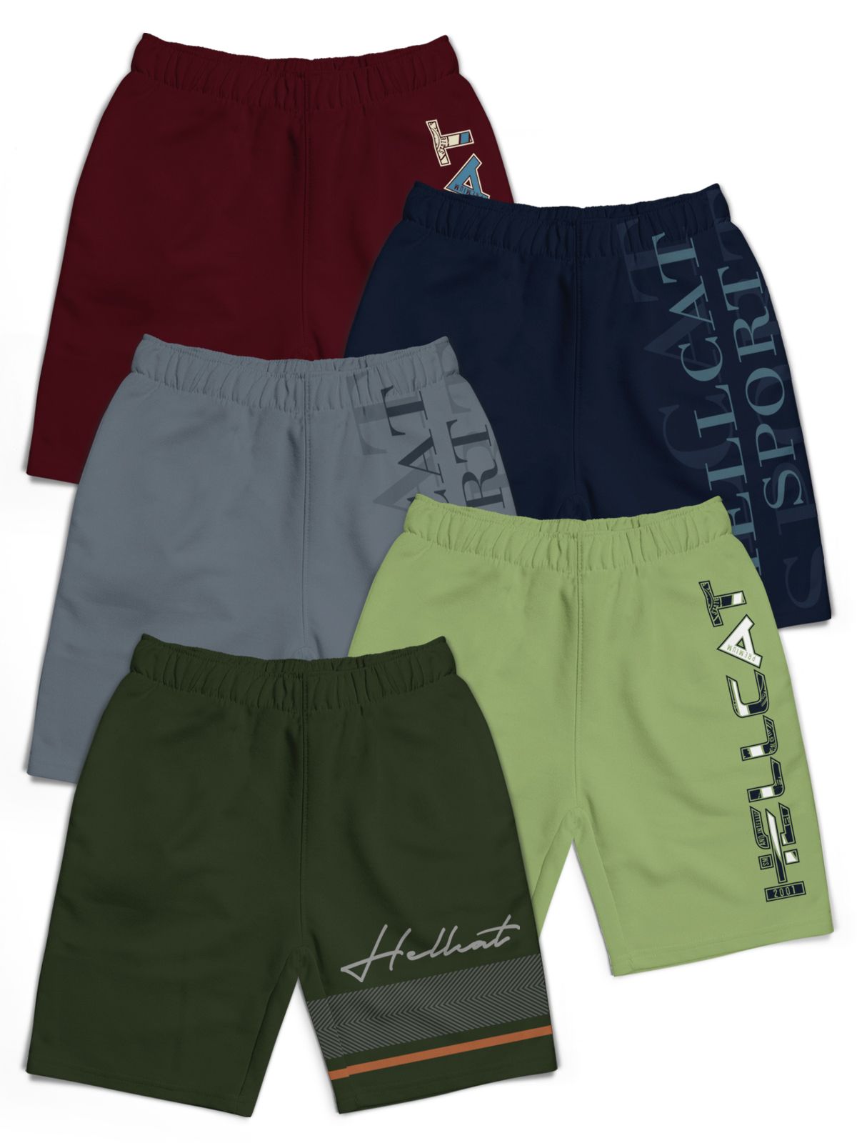 HELLCAT Boys Typography Printed Shorts