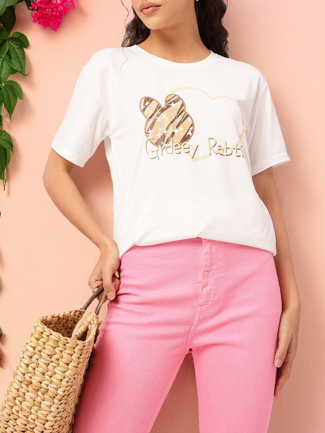 DressBerry Hoppy Hour Drop-Shoulder Sleeve Tee