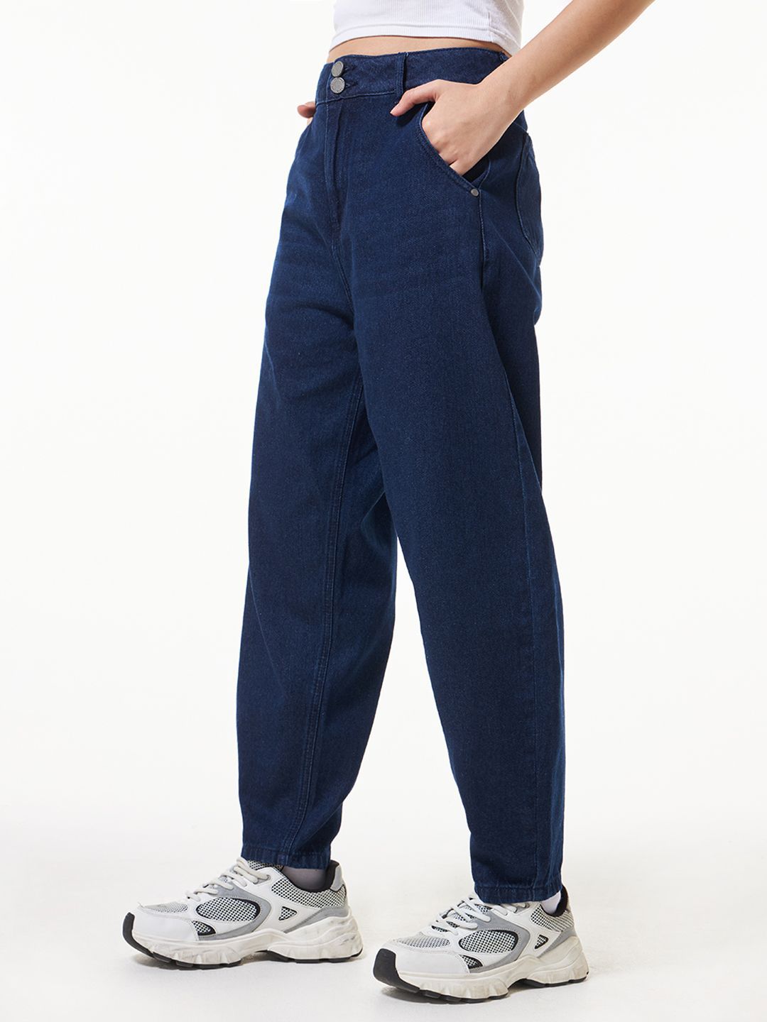Bewakoof Women Tapered Fit High-Rise Cotton Jeans