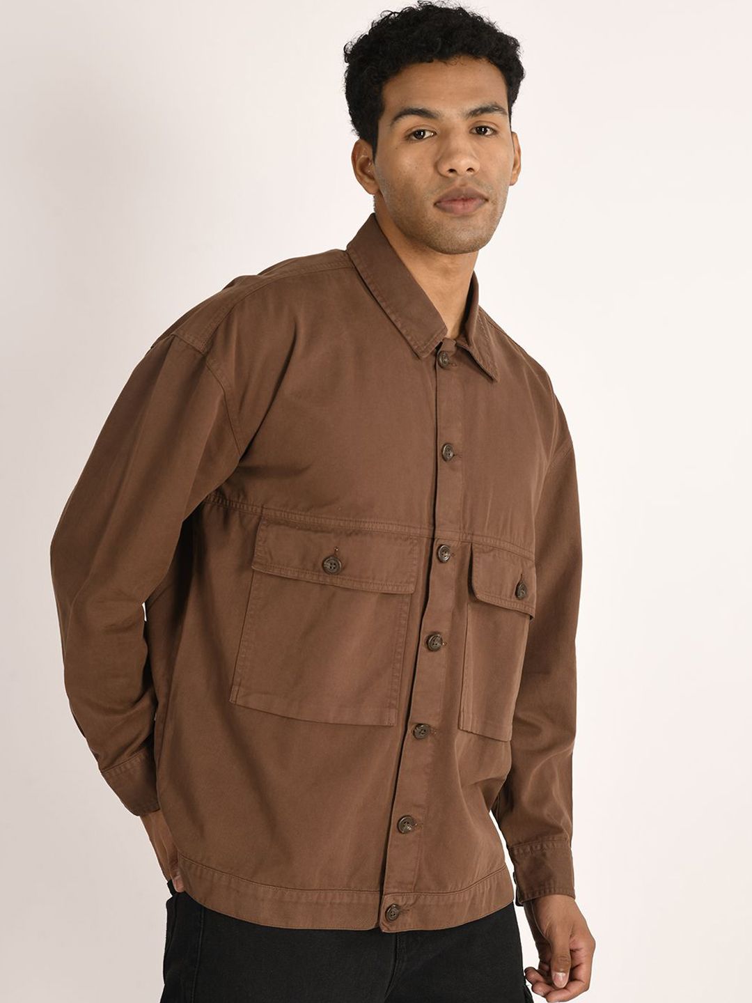 Bene Kleed Men Solid Oversized Pure Cotton Tailored Jacket