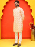 Jompers Men Embroidered Regular Sequinned Kurta with Pyjamas