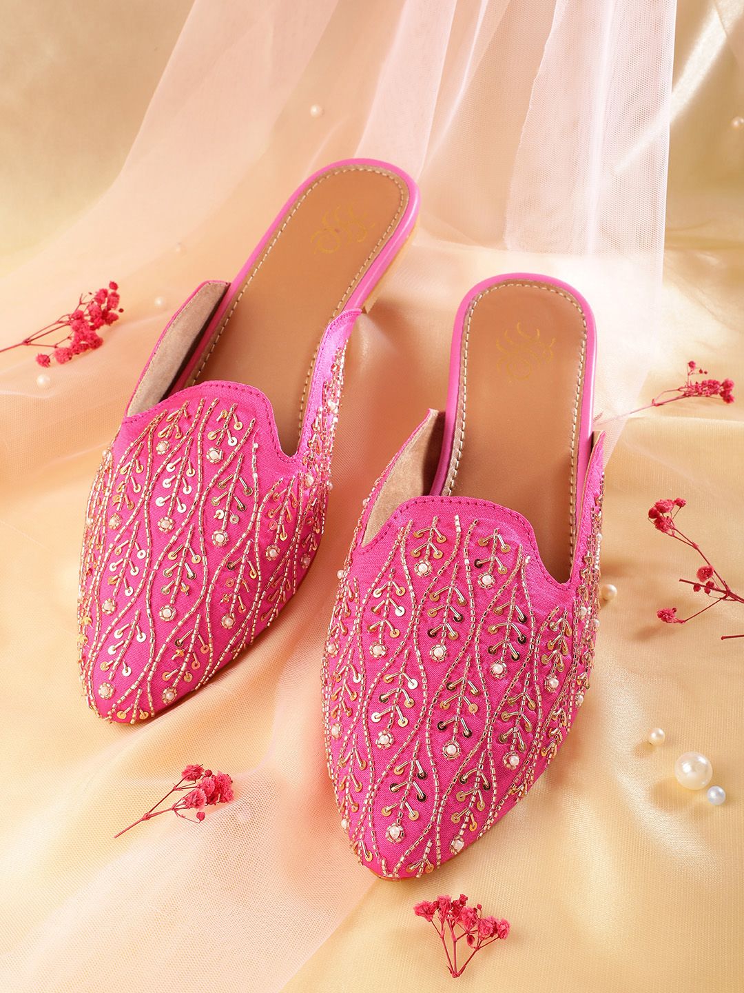 House of Pataudi Western Embellished Mules