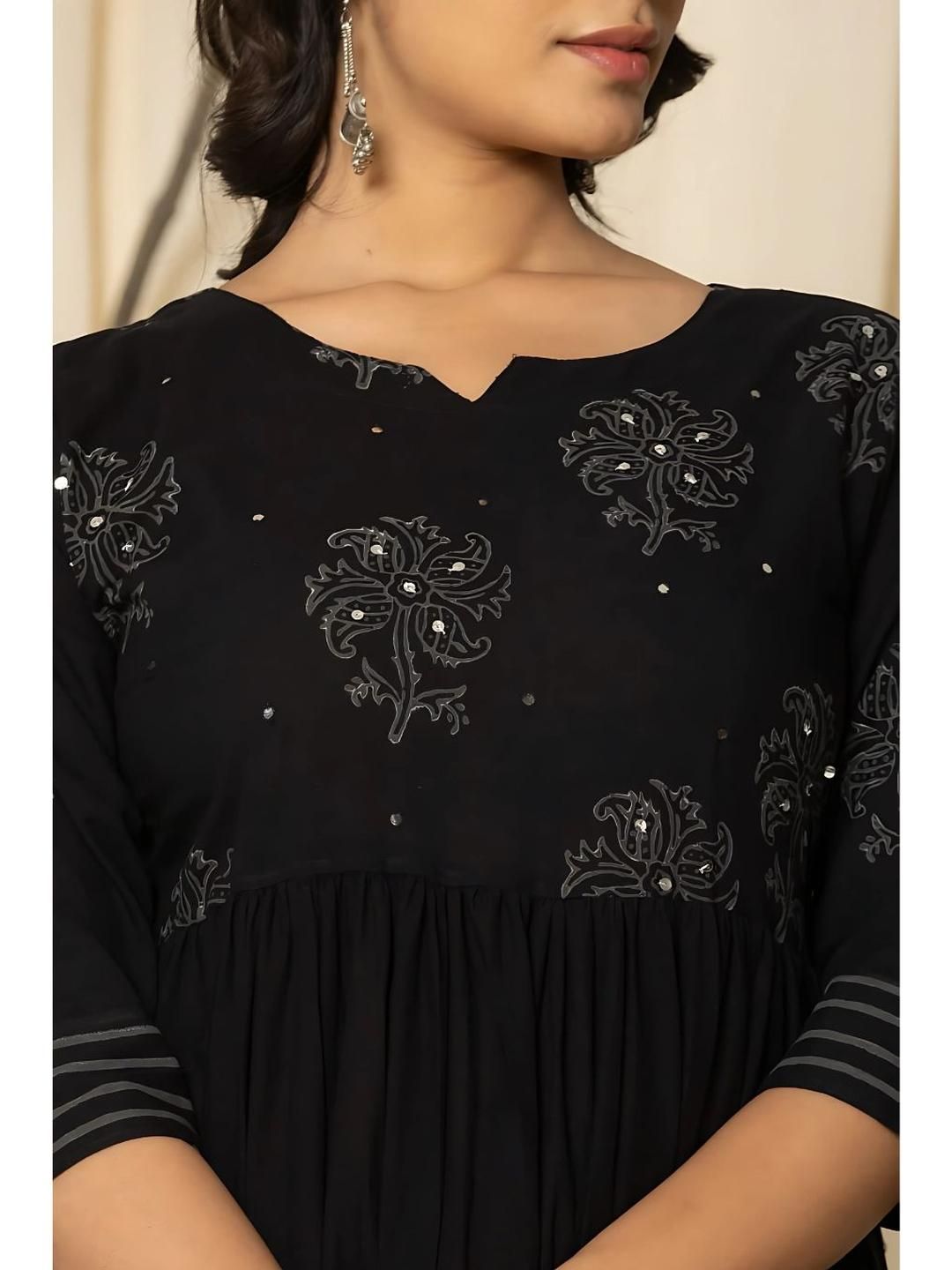 KALINI Women Ethnic Motifs Printed Pure Cotton Kurta with Trousers & Dupatta
