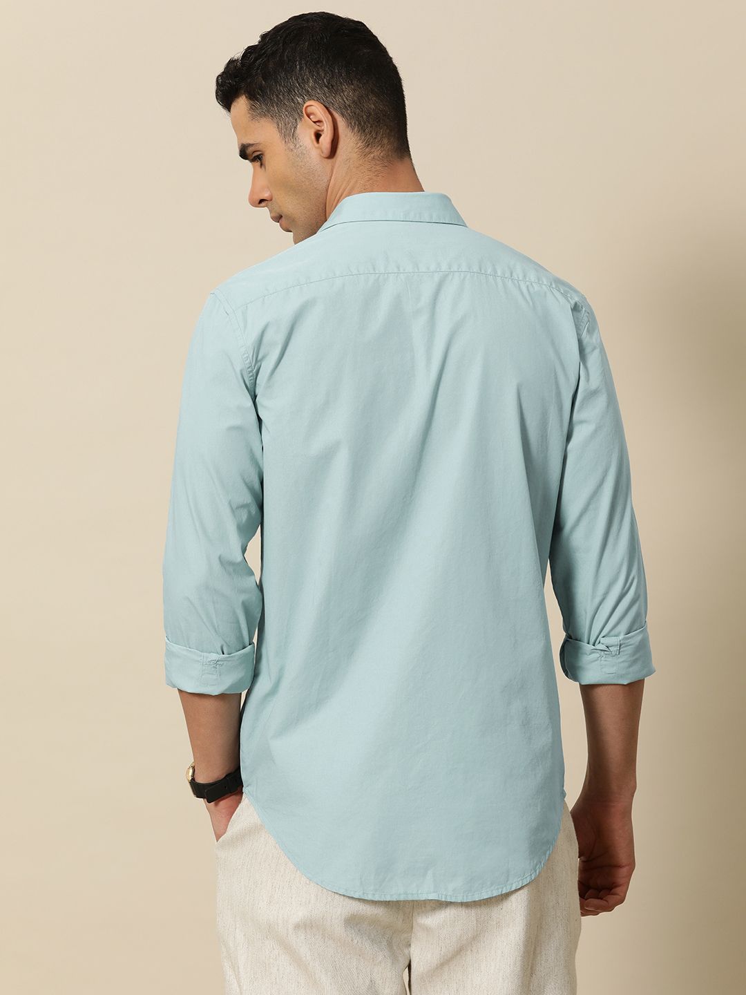 Mr Bowerbird Men Pure Cotton Tailored Fit Spread Collar Casual Shirt