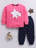 Moms Love Girls Printed Pure Cotton T-Shirt With Joggers