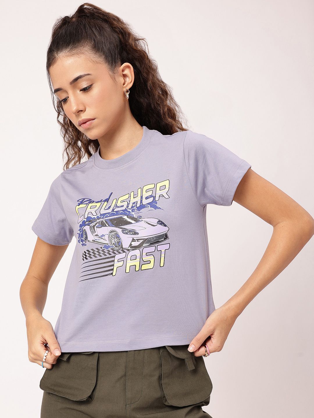 DressBerry Pit Stop Prints Boxy Tee