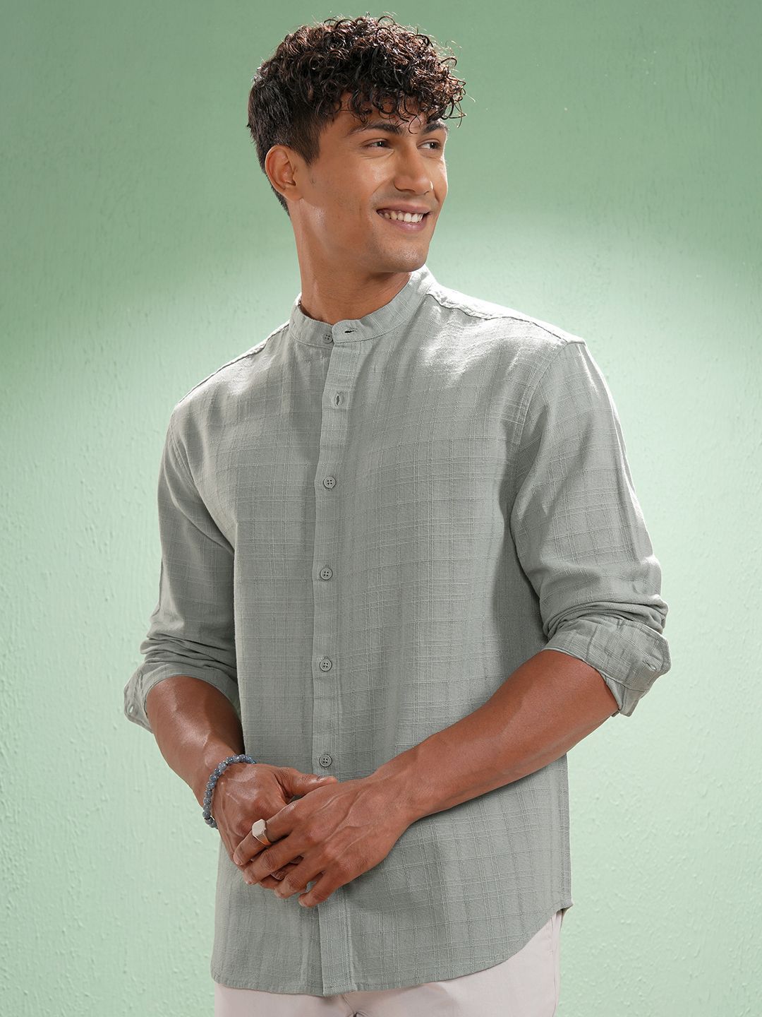 HIGHLANDER Men Comfort Opaque Casual Shirt