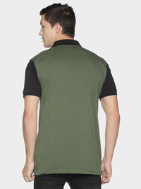 ADRO Men Colourblocked Polo Collar T-shirt
