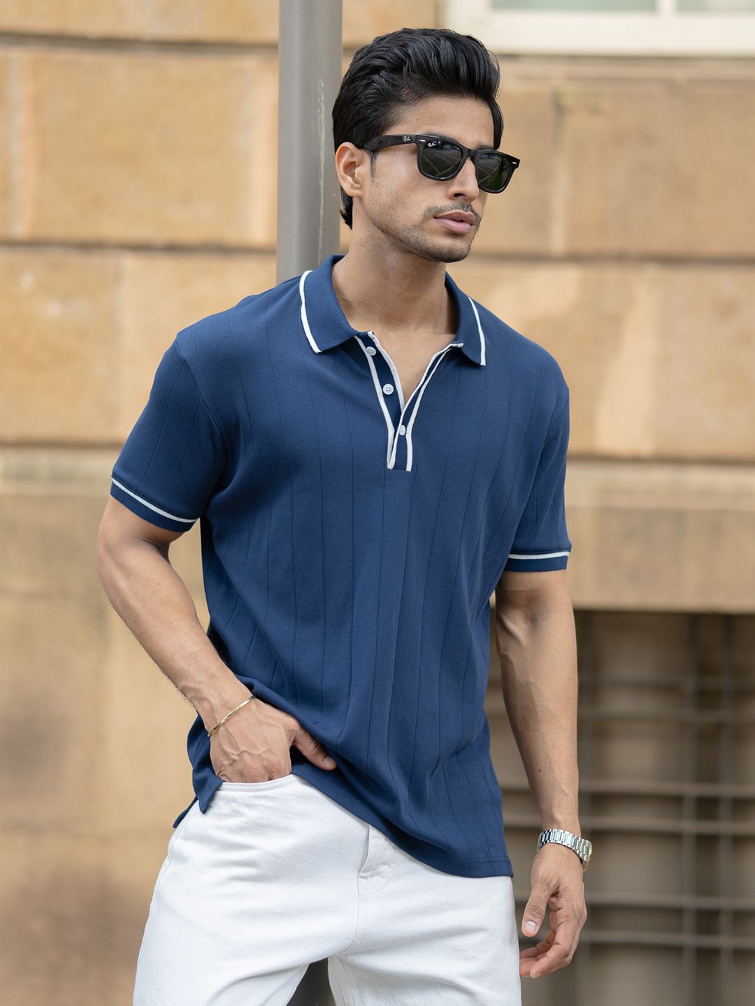Powerlook Men Polo Collar T-shirt