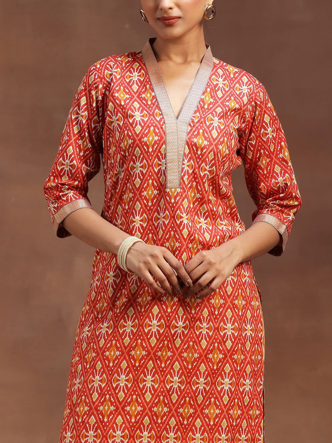 Libas Ethnic Motifs Printed Pure Cotton Straight Kurta with Salwar & Dupatta