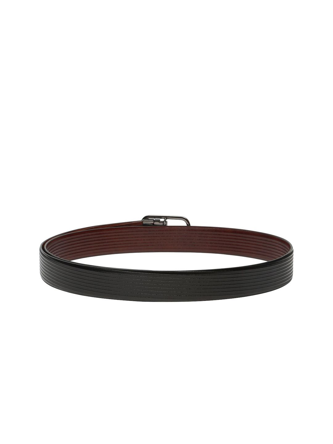 Teakwood Leathers Men Textured Leather Reversible Formal Belt