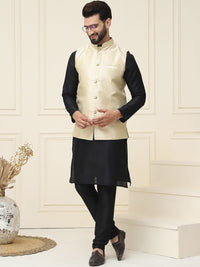 SOJANYA Mandarin Collar Kurta With Churidar Nehru jacket