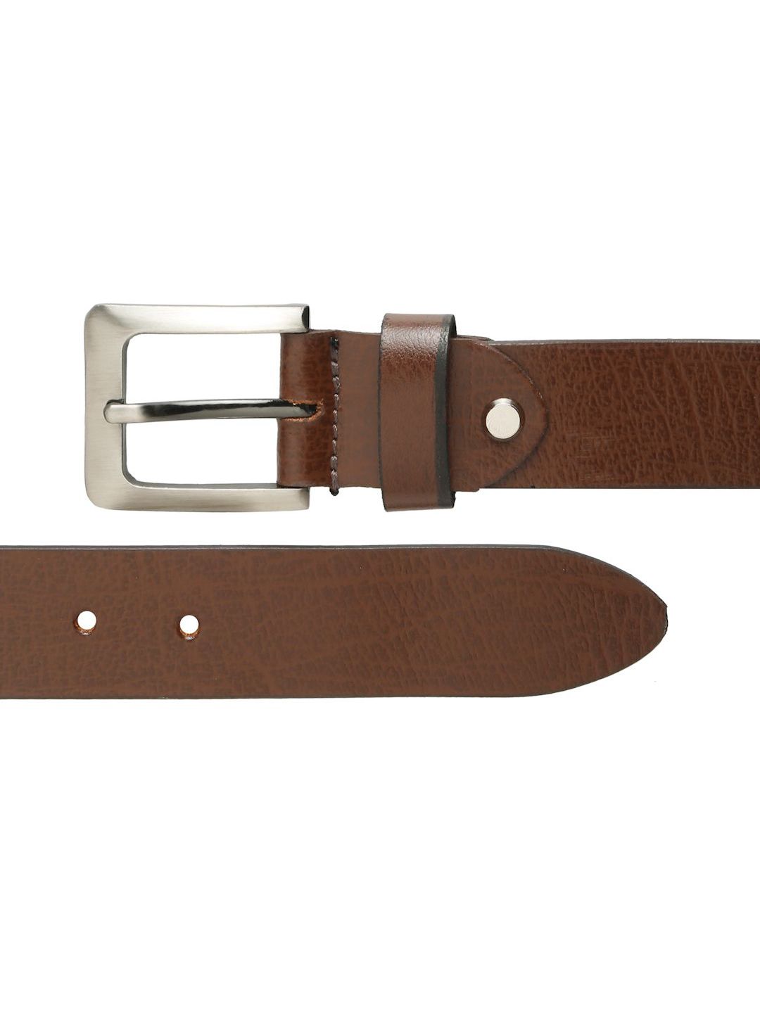 Teakwood Leathers Men Textured Leather Belt