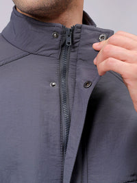 The Indian Garage Co Men Quilted Jacket with Patchwork