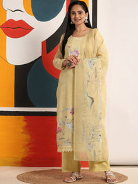 Mamicha Women Floral Printed Regular Pure Cotton Kurta with Trousers & With Dupatta