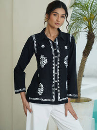 House of Chikankari Women Straight Floral Printed Casual Shirt