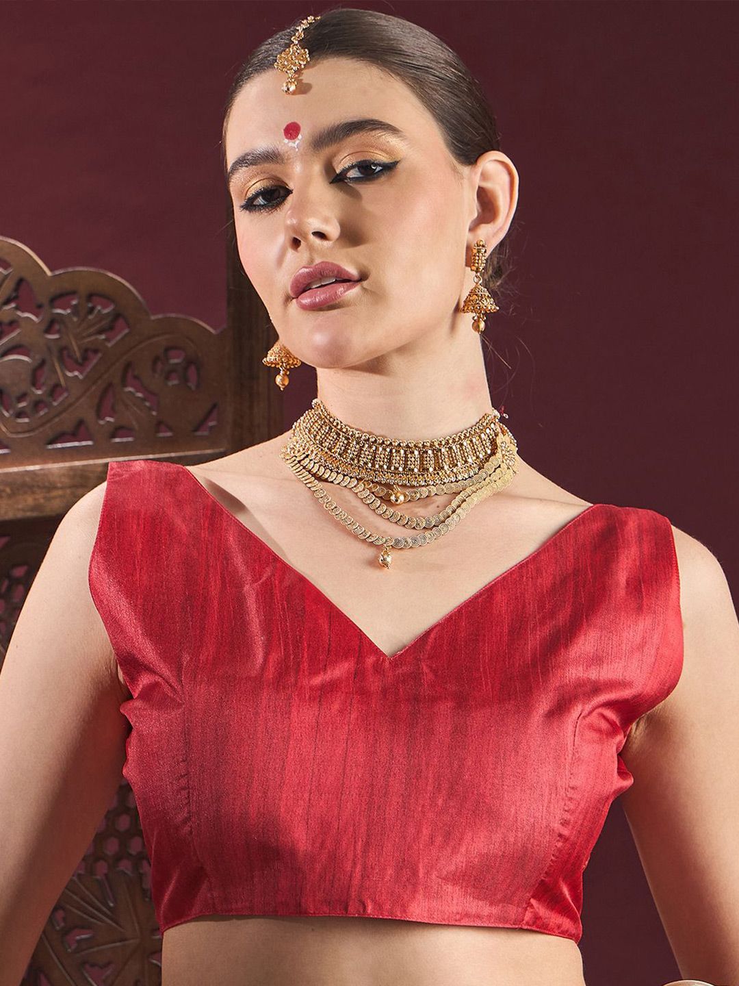 Saree mall Durga Puja Ethnic Motifs Silk Blend Garad Sarees