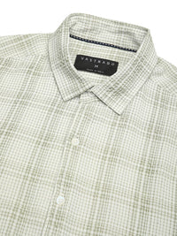 VASTRADO Men Classic Slim Fit Opaque Checked Casual Shirt