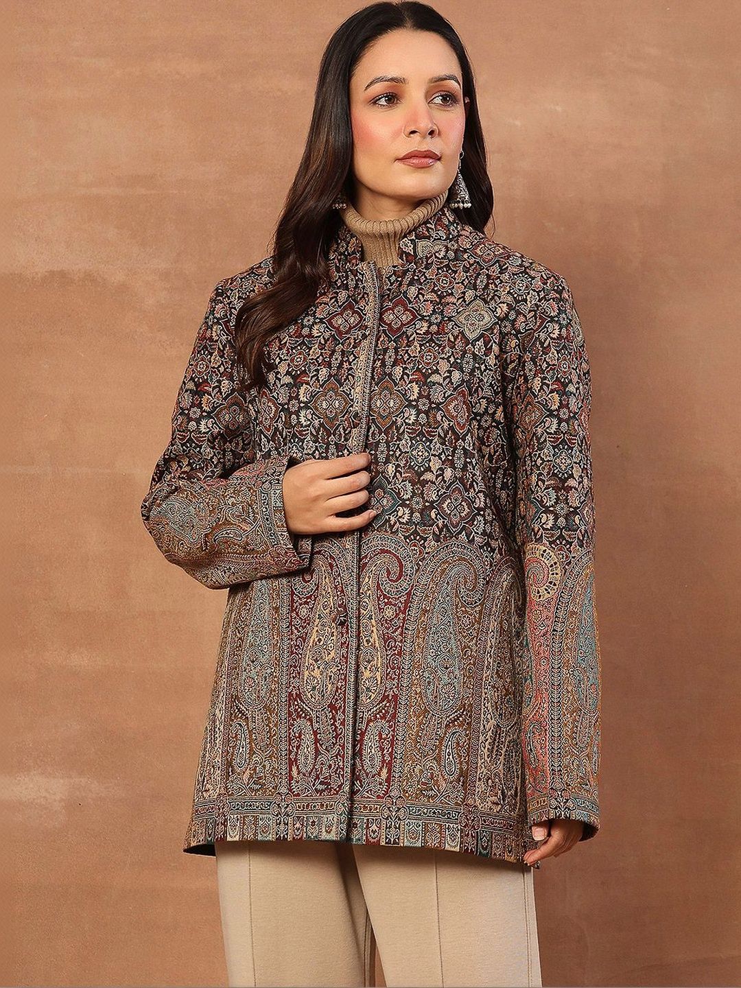 House of Chikankari Women Tailored Jaket Woolen