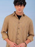 The Indian Garage Co Men Relaxed Fit Dobby Textured Resortwear Shirt