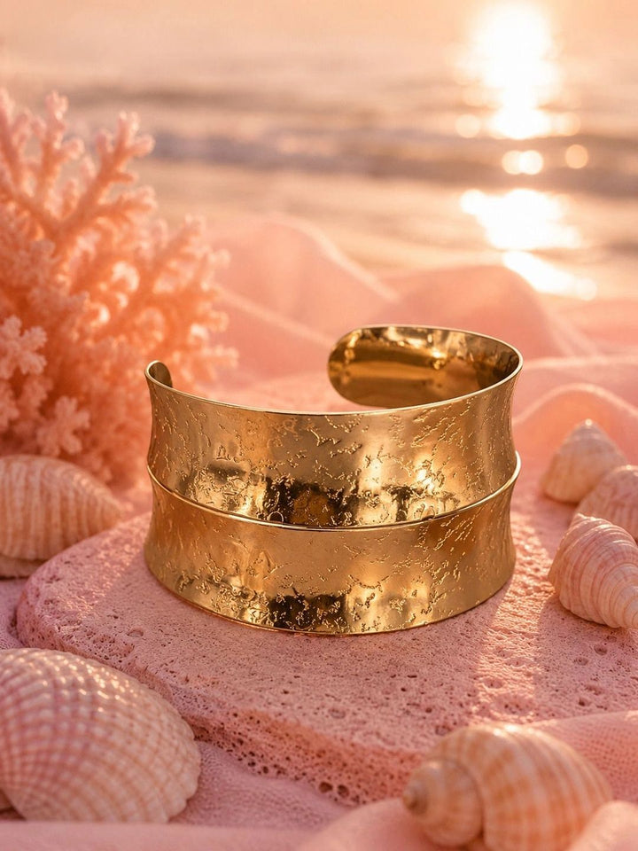 VOGUE PANASH Gelang Cuff Bersalut Emas
