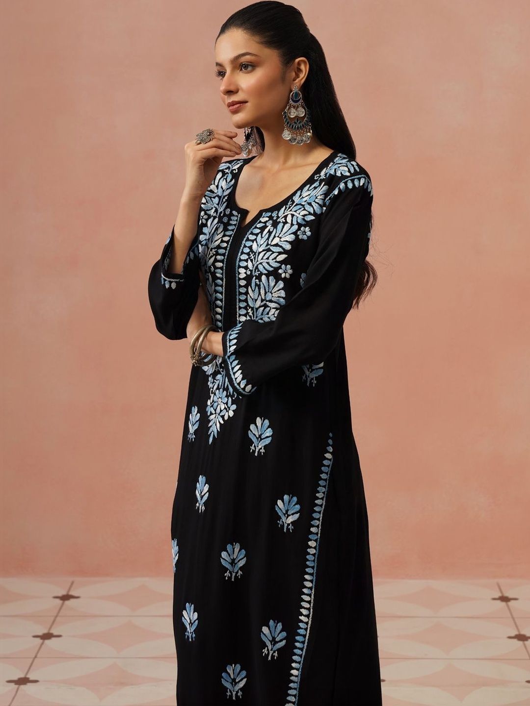 House of Chikankari Women Ethnic Motifs Embroidered Chikankari Kurta