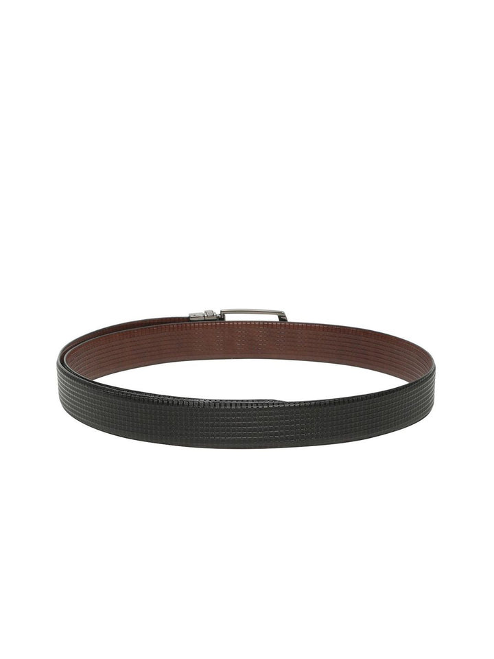 Teakwood Leathers Men Textured Leather Reversible Formal Belt